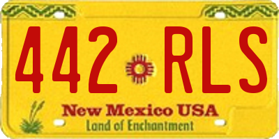 NM license plate 442RLS