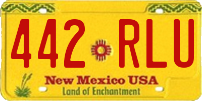 NM license plate 442RLU