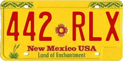 NM license plate 442RLX