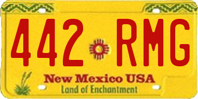 NM license plate 442RMG