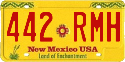 NM license plate 442RMH