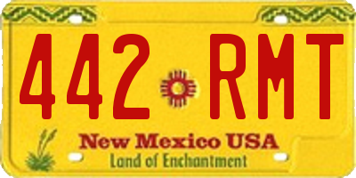 NM license plate 442RMT