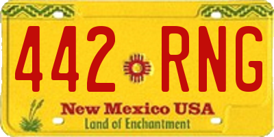 NM license plate 442RNG