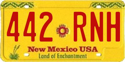 NM license plate 442RNH