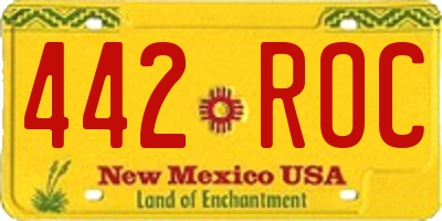 NM license plate 442ROC