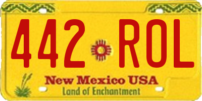 NM license plate 442ROL