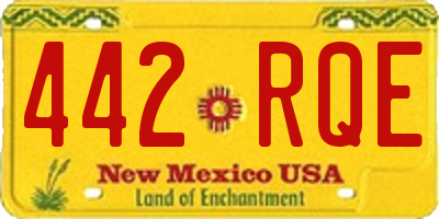 NM license plate 442RQE