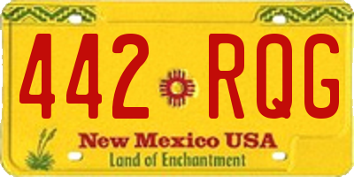 NM license plate 442RQG