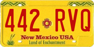 NM license plate 442RVQ