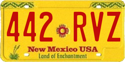 NM license plate 442RVZ