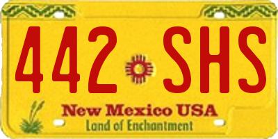 NM license plate 442SHS