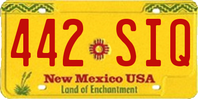 NM license plate 442SIQ