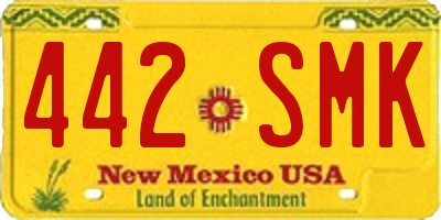 NM license plate 442SMK