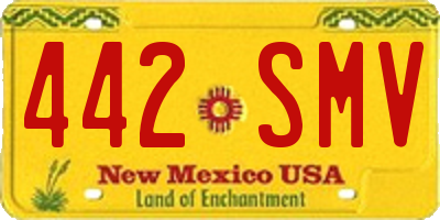 NM license plate 442SMV