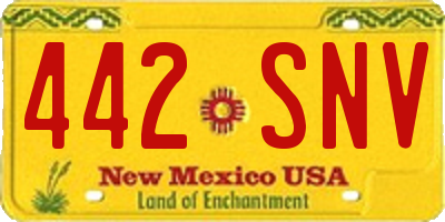 NM license plate 442SNV