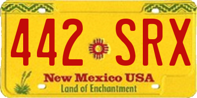 NM license plate 442SRX