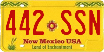 NM license plate 442SSN