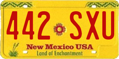 NM license plate 442SXU