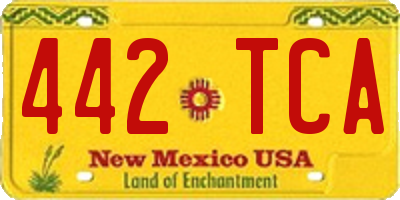 NM license plate 442TCA
