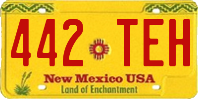 NM license plate 442TEH
