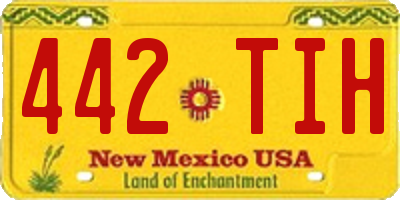 NM license plate 442TIH