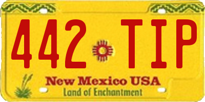 NM license plate 442TIP