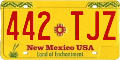 NM license plate 442TJZ
