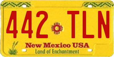 NM license plate 442TLN