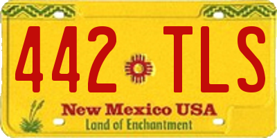 NM license plate 442TLS