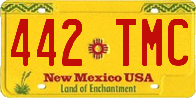NM license plate 442TMC