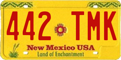 NM license plate 442TMK