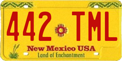 NM license plate 442TML