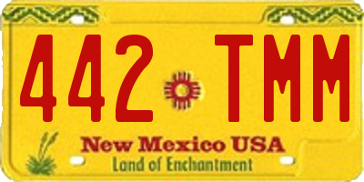 NM license plate 442TMM