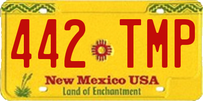 NM license plate 442TMP