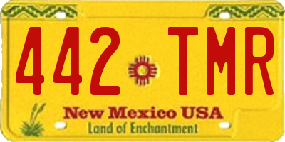 NM license plate 442TMR