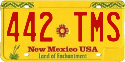 NM license plate 442TMS
