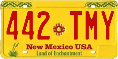 NM license plate 442TMY