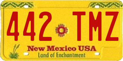 NM license plate 442TMZ