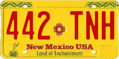 NM license plate 442TNH