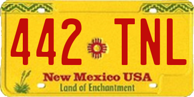 NM license plate 442TNL
