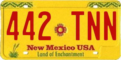 NM license plate 442TNN