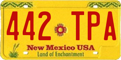NM license plate 442TPA