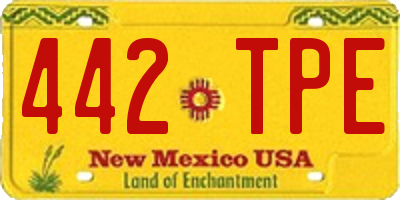 NM license plate 442TPE