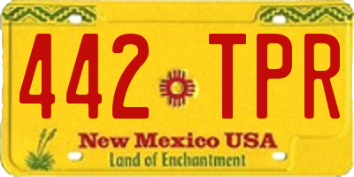 NM license plate 442TPR