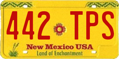 NM license plate 442TPS