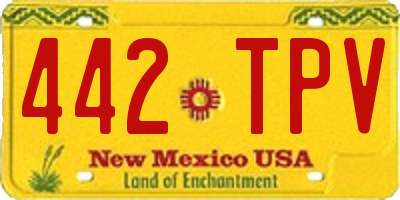 NM license plate 442TPV