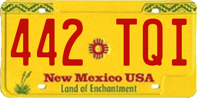 NM license plate 442TQI