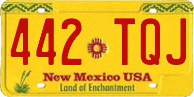 NM license plate 442TQJ