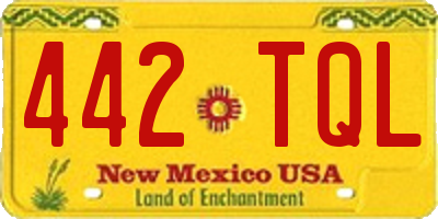 NM license plate 442TQL
