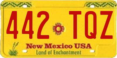 NM license plate 442TQZ